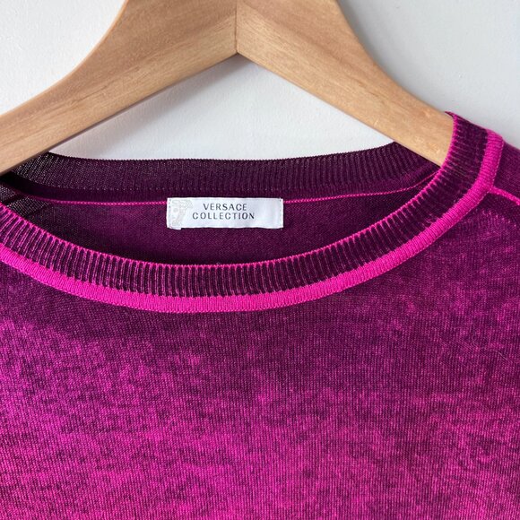 Versace Magenta Crewneck Sweater - Picture 2 of 2